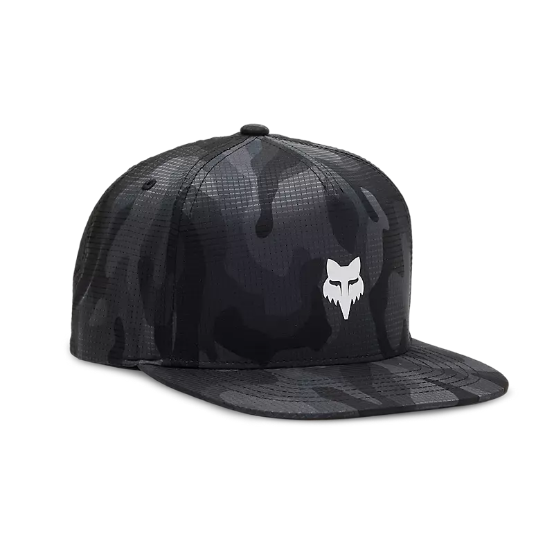 Fox Apparel Black Camo Fox Head Camo Tech Snapback Hat 31635-247-OS 191972818202 Jorgensen Powersports