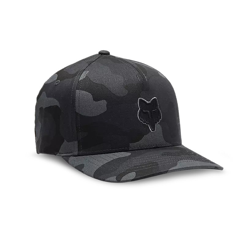 Fox Apparel Black Camo / S/M Fox Head Flexfit Hat 31622-247-S/M 191972818158 Jorgensen Powersports