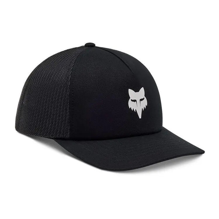 Fox Apparel Black Fox Head Trucker Hat 2025 33143-001 OS Jorgensen Powersports