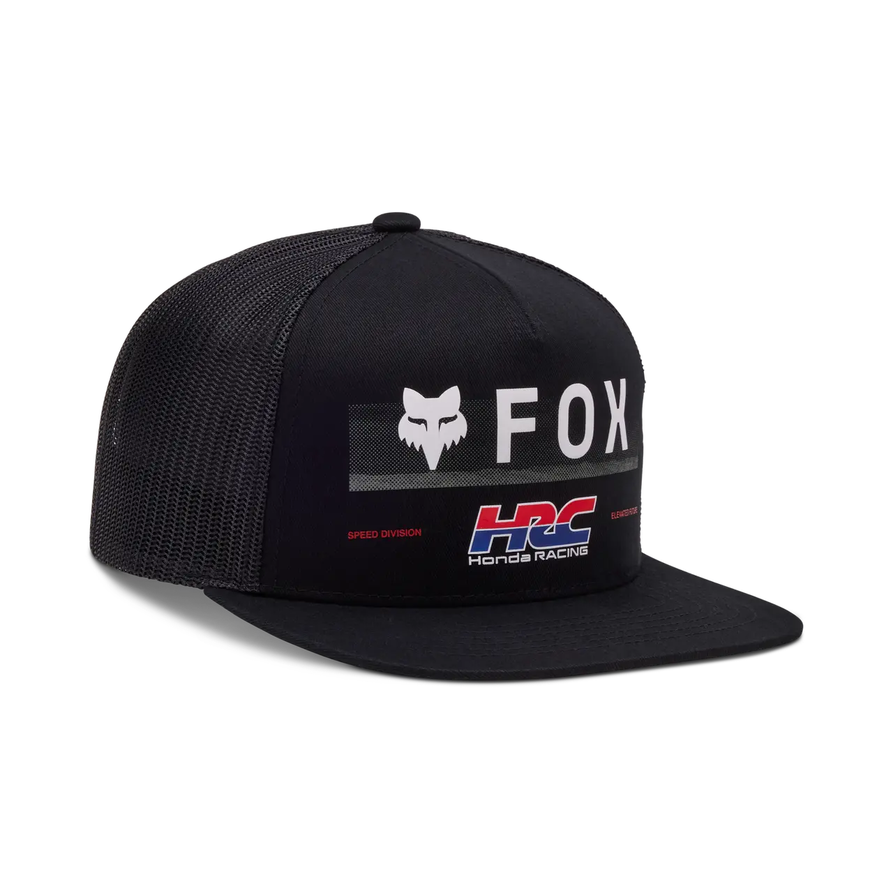 Fox Apparel Black Fox X Honda SnapBack Hat 32253-001-OS 191972880315 Jorgensen Powersports