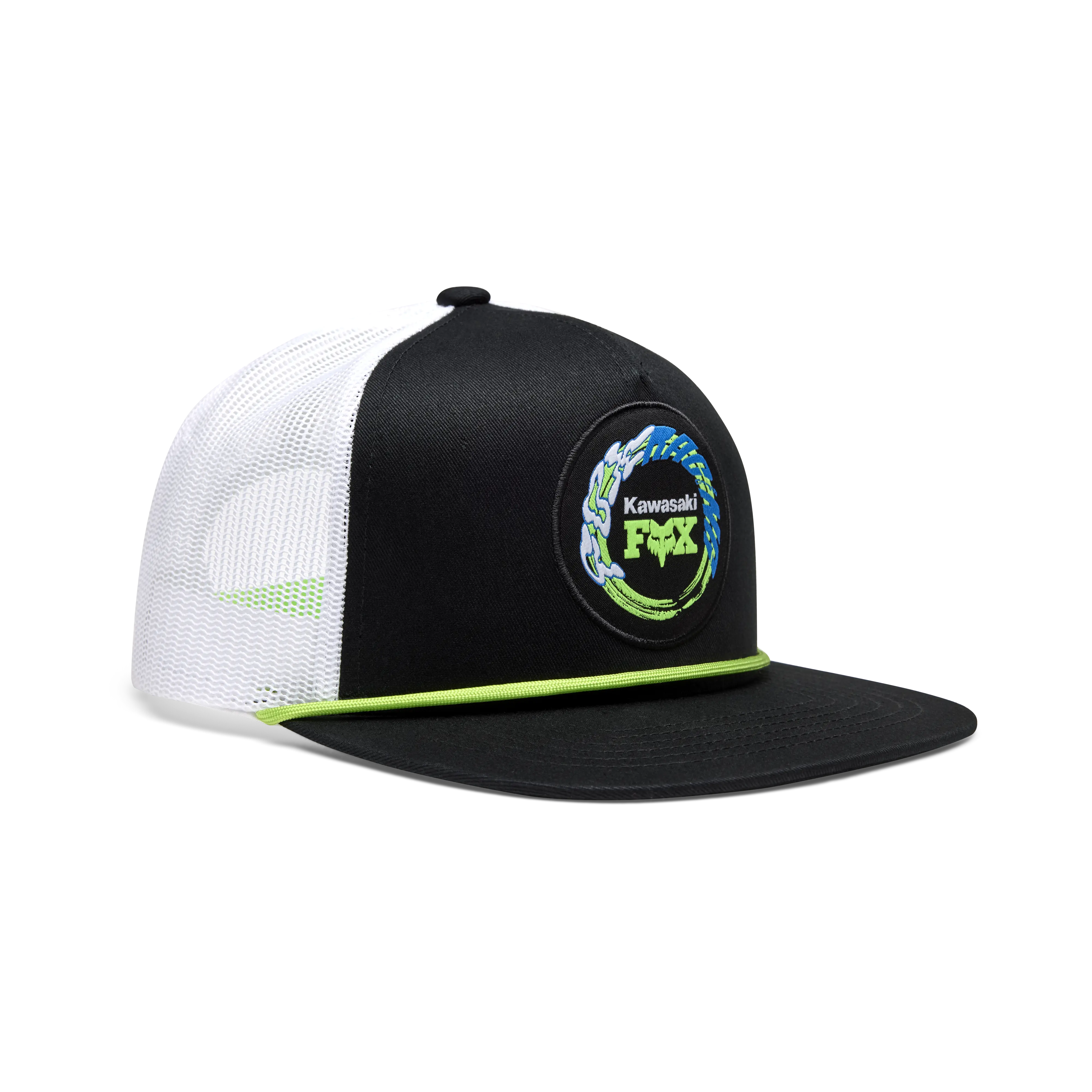 Fox Apparel Black Fox X Kawasaki Snapback Hat 33391-001 OS Jorgensen Powersports
