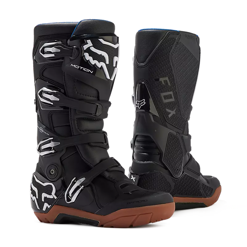 Fox Apparel Black/Gum / 8 Fox Motion X Off Road Boots 29683-546-8 191972821486 Jorgensen Powersports