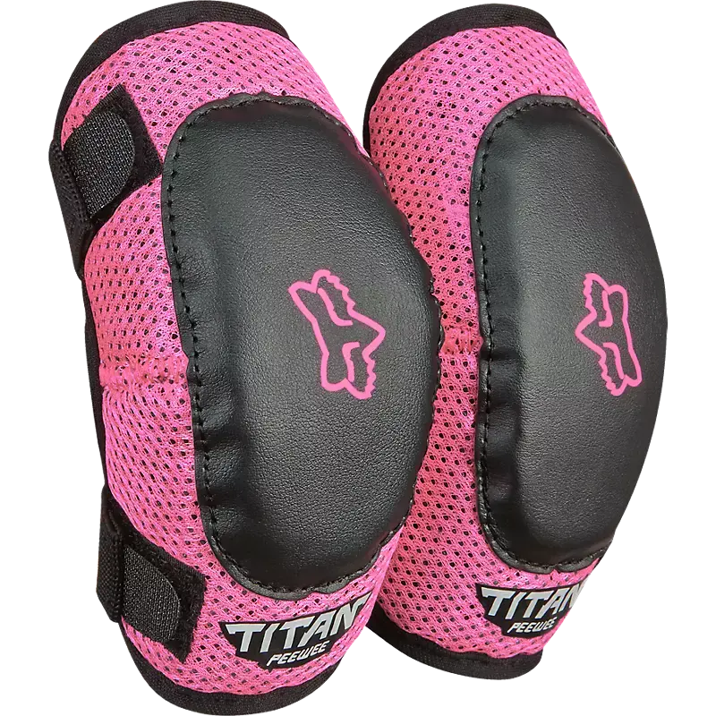 Fox Apparel Black/Pink Fox Peewee Titan M/L Elbow Pads 08039-285-OS 884065306136 Jorgensen Powersports