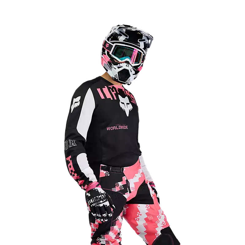 Fox Apparel Black/Pink / X-Small Fox Racing 180 Digi Image Motocross Jersey – 2025 MX Race Gear 33535-285 XS Jorgensen Powersports