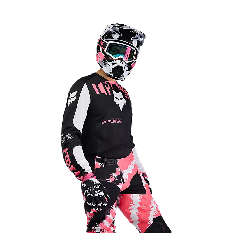 Fox Apparel Black/Pink / X-Small Fox Racing 180 Digi Image Motocross Jersey – 2025 MX Race Gear 33535-285 XS Jorgensen Powersports