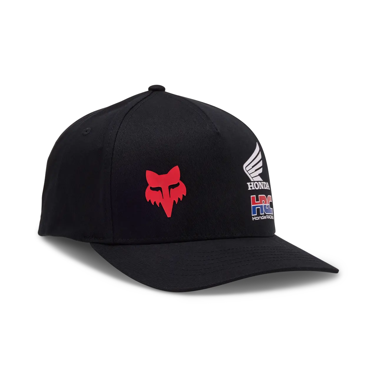 Fox Apparel Black / S/M Fox X Honda FlexFit Hat 32241-001-S/M 191972880193 Jorgensen Powersports