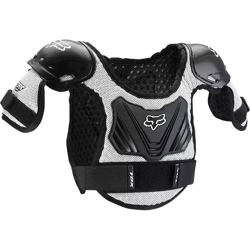Fox Apparel Black/Silver / S/M Fox Peewee Titan Roost Deflector 06053-464-S/M 884065822261 Jorgensen Powersports