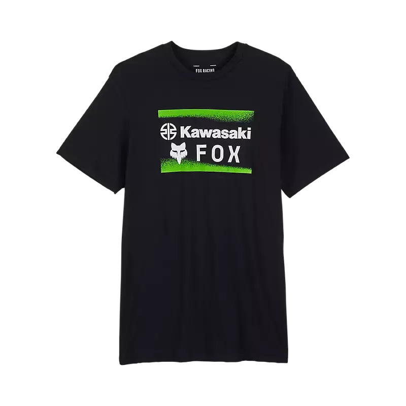 Fox Apparel Black / Small Fox X Kawasaki Premium Tee 32060-001-S 191972878398 Jorgensen Powersports