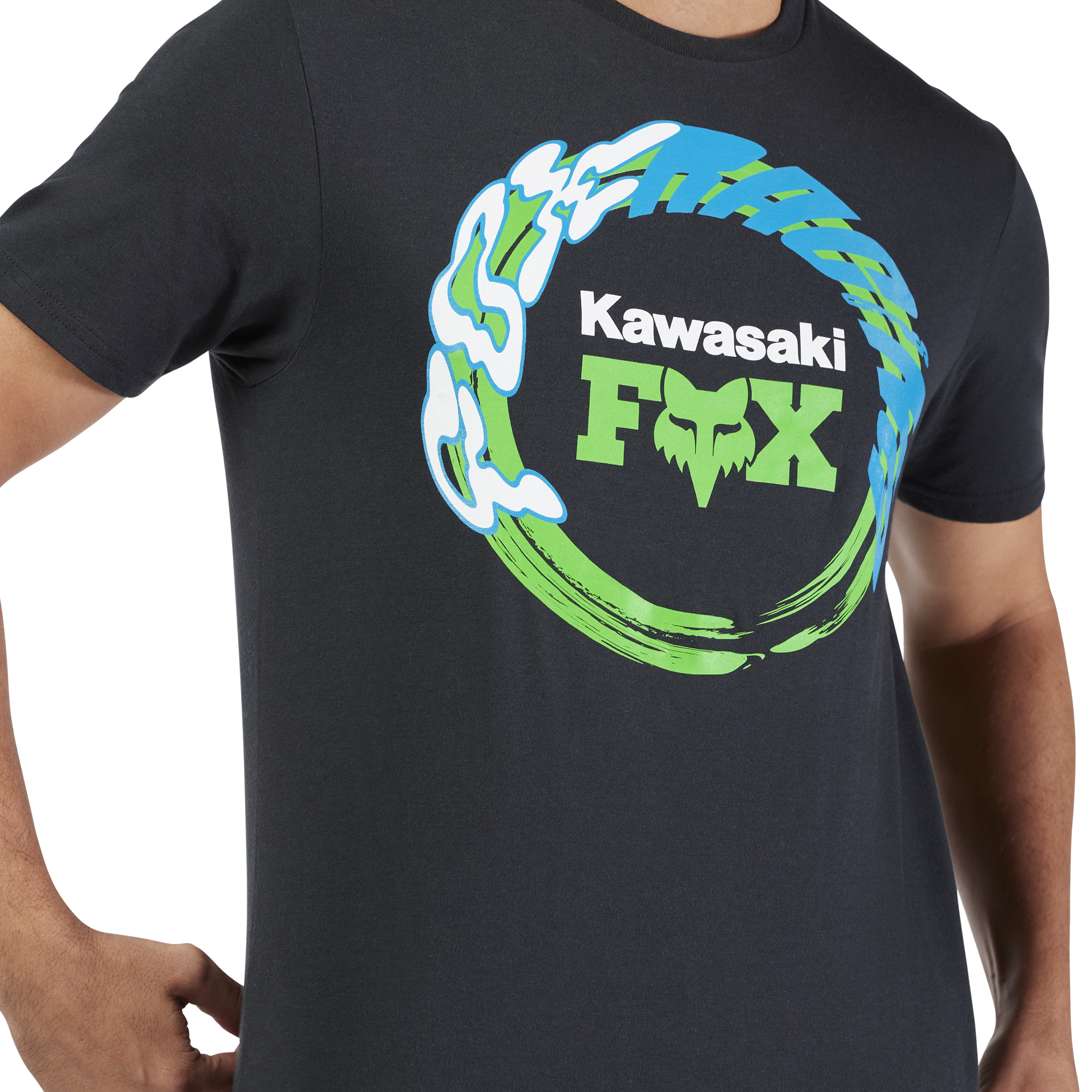 Fox Apparel Black / Small Fox X Kawasaki Tee 33424-001 S Jorgensen Powersports