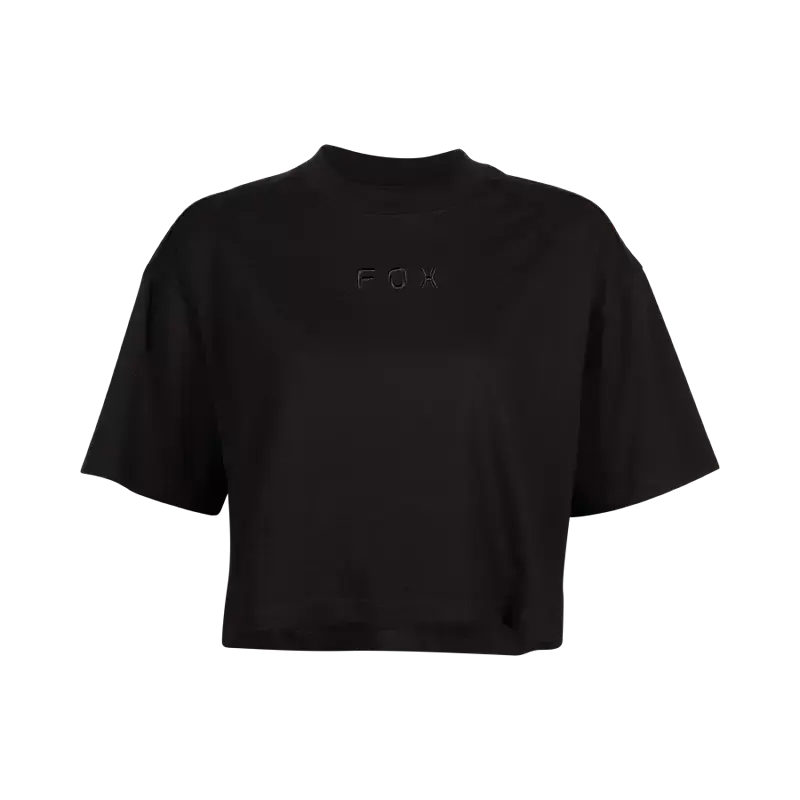 Fox Apparel Black / X-Small Fox Women's Wordmark Premium Crop Tee 31984-001-XS 191972814518 Jorgensen Powersports