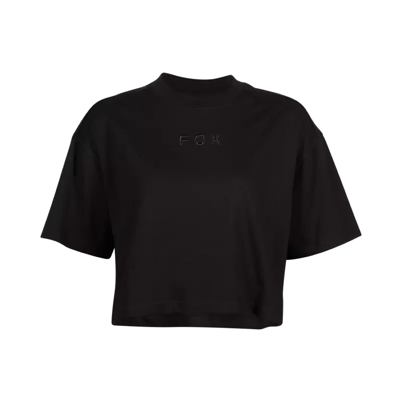 Fox Apparel Black / X-Small Fox Women's Wordmark Premium Crop Tee 31984-001-XS 191972814518 Jorgensen Powersports