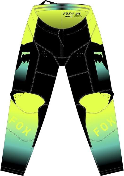 Fox Apparel Black/Yellow / 22 Fox 180 Flora Pants Youth 31419-019-22 191972825248 Jorgensen Powersports