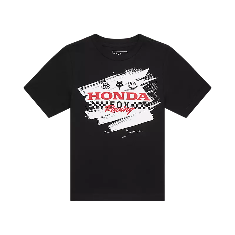 Fox Apparel Black / Youth Large Fox Racing x Honda Youth T-Shirt – 2025 Kids Graphic Tee 33568-001 YL Jorgensen Powersports