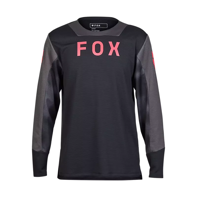 Fox Apparel Black / Youth Small Fox Defend Taunt Long Sleeve Jersey Youth 32417-001-YS 191972876790 Jorgensen Powersports