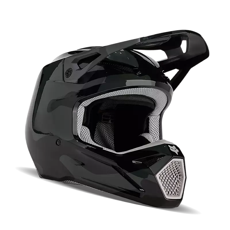 Fox Apparel Black / Youth Small Fox V1 Bnkr Helmet Youth 31404-247-YS 191972818127 Jorgensen Powersports