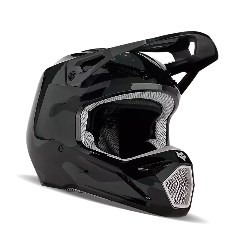 Fox Apparel Black / Youth Small Fox V1 Bnkr Helmet Youth 31404-247-YS 191972818127 Jorgensen Powersports