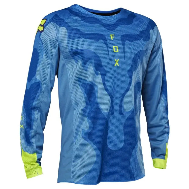 Fox Apparel Blue/Yellow / Large Fox Airline Exo Jersey 28843-026-L Jorgensen Powersports