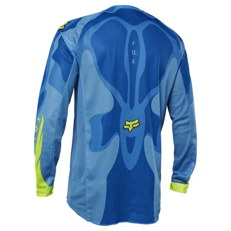 Fox Apparel Blue/Yellow / Large Fox Airline Exo Jersey 28843-026-L Jorgensen Powersports