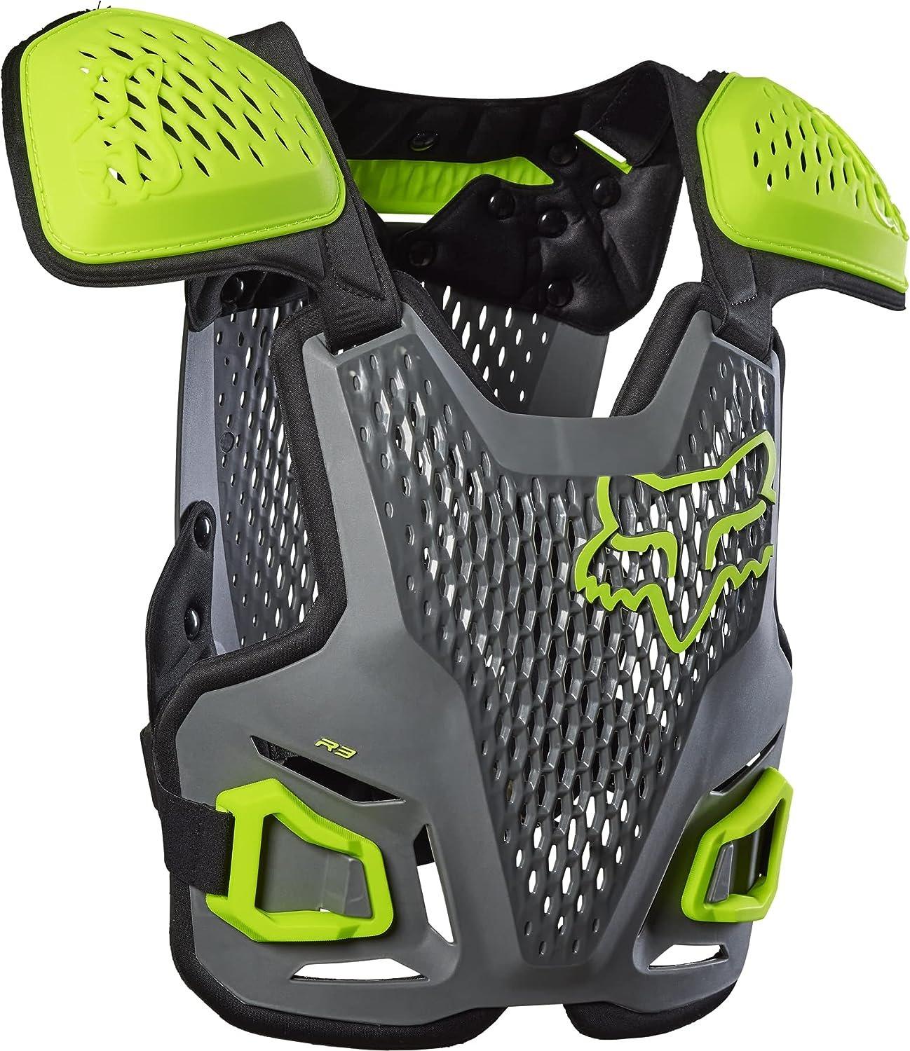 Fox Apparel Dark Shadow / One Size Fox R3 Chest Protector Youth 24811-330-OS 191972687495 Jorgensen Powersports