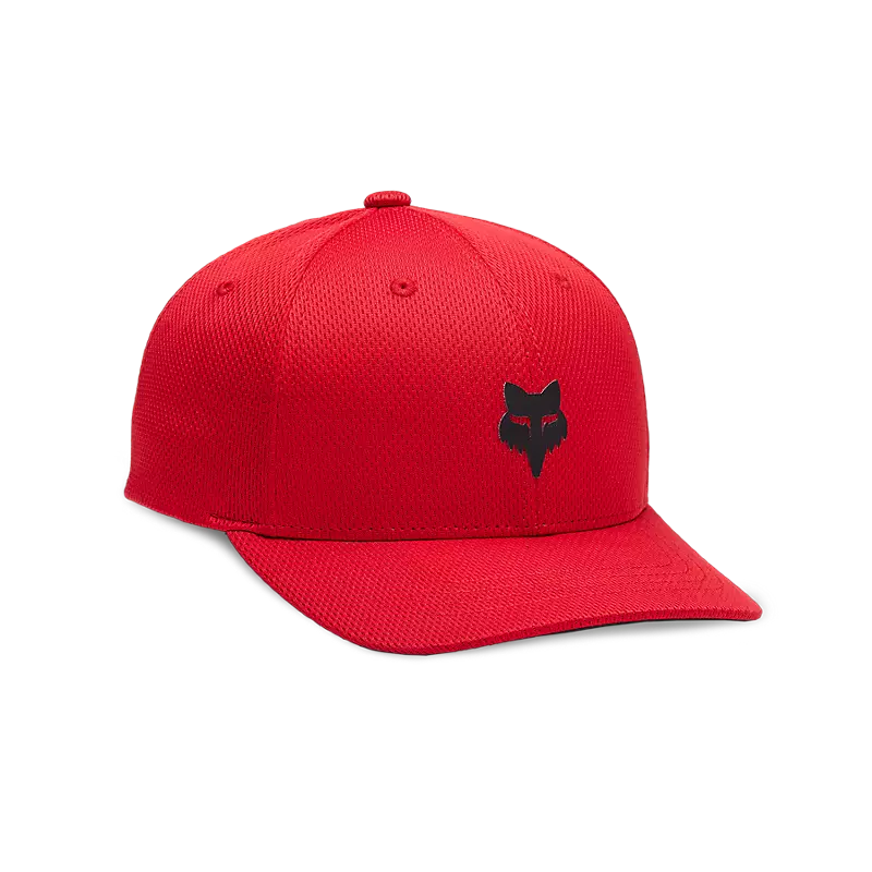 Fox Apparel Flame Red Fox Lithotype 110 Snapback Hat Youth 31806-122-OS 191972835223 Jorgensen Powersports