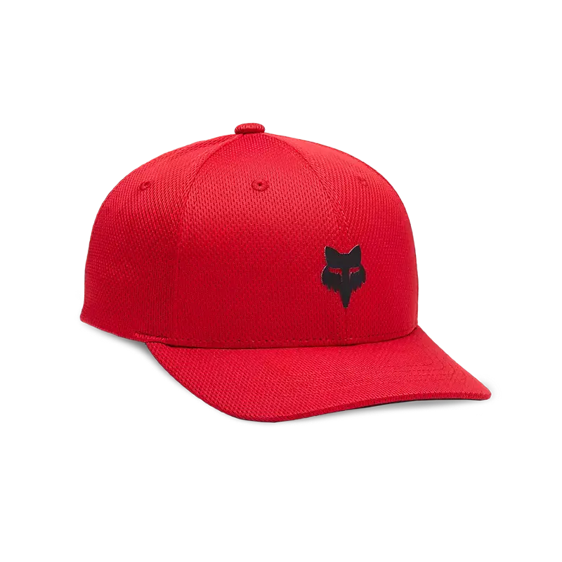 Fox Apparel Flame Red Fox Lithotype 110 Snapback Hat Youth 31806-122-OS 191972835223 Jorgensen Powersports