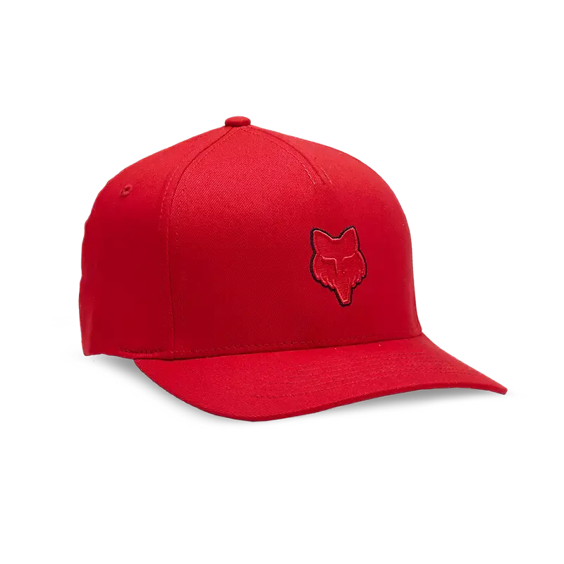 Fox Apparel Flame Red / S/M Fox Head Flexfit Hat 31622-122-S/M 191972835186 Jorgensen Powersports