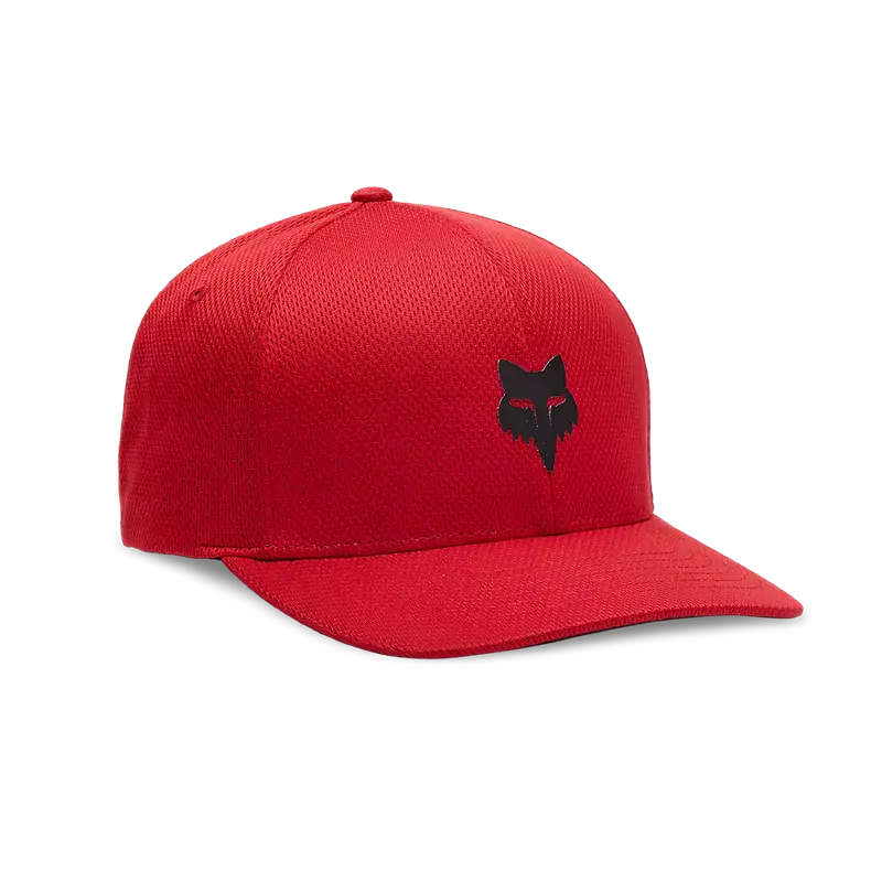 Fox Apparel Flame Red / S/M Fox Head Tech Flexfit Hat 31620-122-S/M 191972835162 Jorgensen Powersports