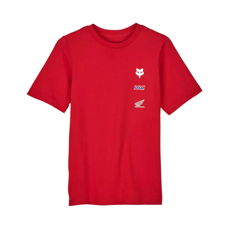 Fox Apparel Flame Red / Youth Small Fox X Honda Tee Youth 32295-122-YS 191972894497 Jorgensen Powersports
