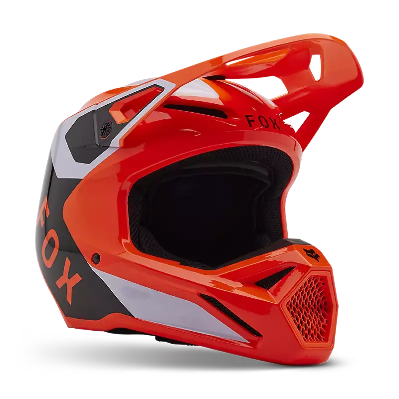 Fox Apparel Flo Orange / X-Small Fox V1 Lean Helmet 32999-824-XS 191972945397 Jorgensen Powersports