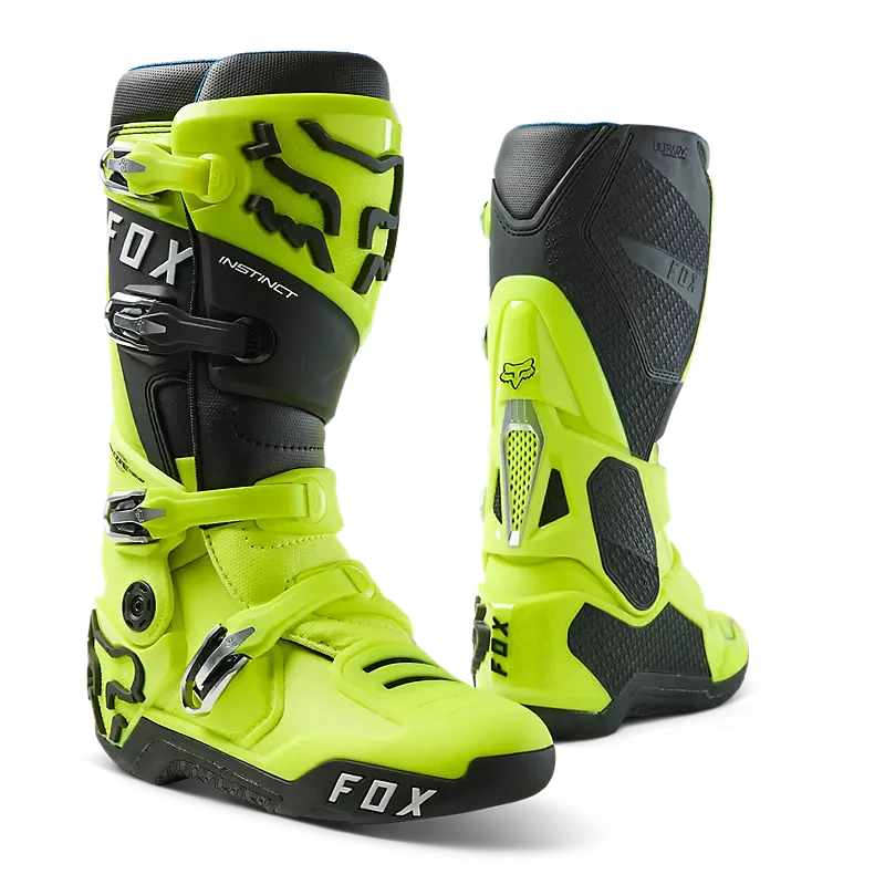 Fox Apparel Flo Yellow / 8 Fox Instinct 2.0 Boots 24347-130-8 191972694325 Jorgensen Powersports