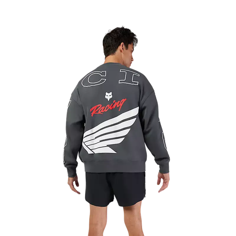 Fox Apparel Fox Racing x Honda Oversized Fleece Crewneck – 2025 Limited Edition Jorgensen Powersports