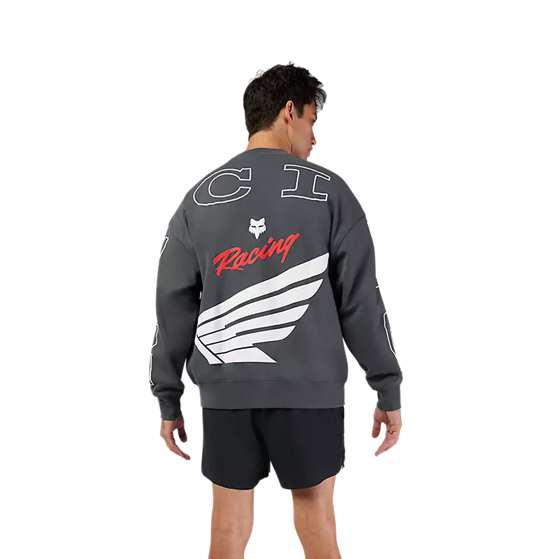 Fox Apparel Fox Racing x Honda Oversized Fleece Crewneck – 2025 Limited Edition Jorgensen Powersports