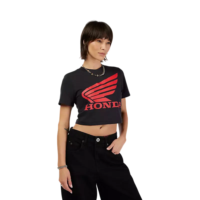 Fox Apparel Fox Racing x Honda Women’s Crop T-Shirt – 2025 Limited Edition Jorgensen Powersports