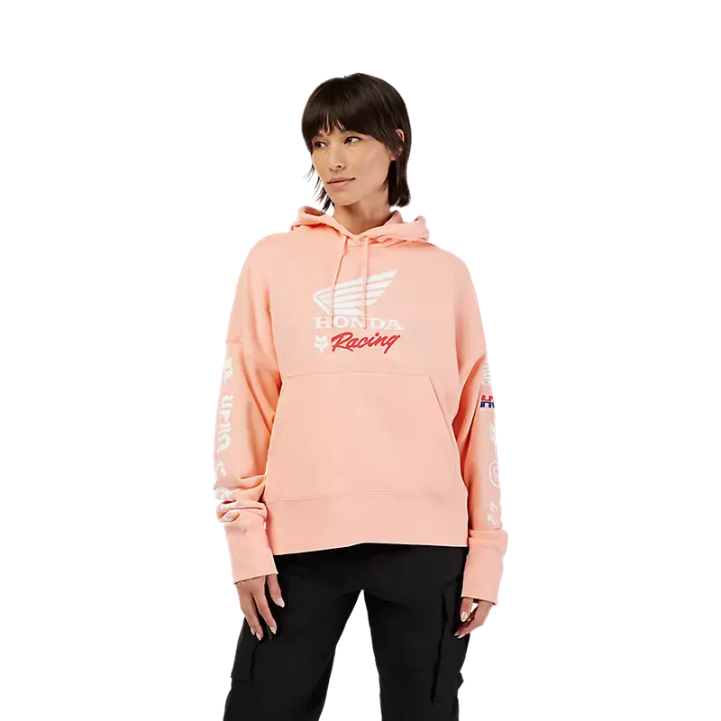 Fox Apparel Fox Racing x Honda Women's Oversized Pullover Fleece Hoodie – 2025 Limited Edition Jorgensen Powersports