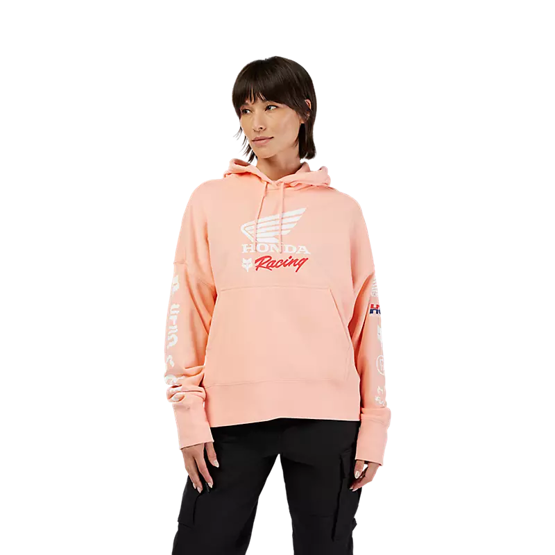 Fox Apparel Fox Racing x Honda Women's Oversized Pullover Fleece Hoodie – 2025 Limited Edition Jorgensen Powersports