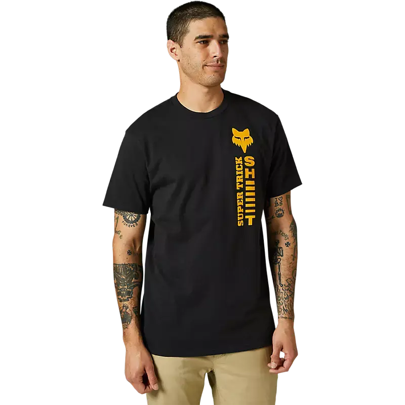 Fox Apparel Fox Super Trick Premium Tee Medium 29094-001-M 191972608964 Jorgensen Powersports