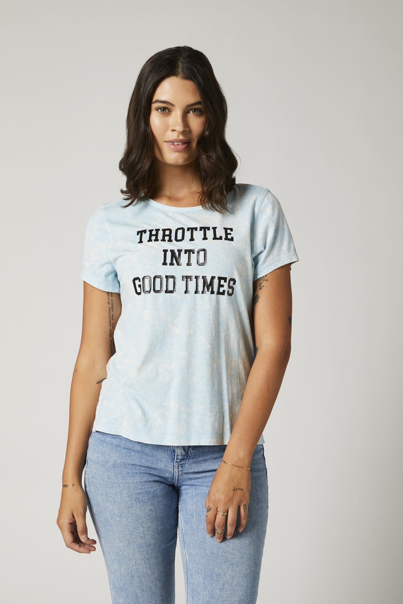 Fox Apparel Fox Women's Throttle Tee Medium 27177-271-M 191972517419 Jorgensen Powersports