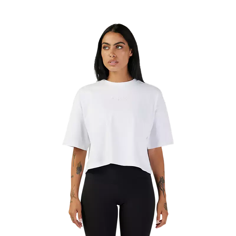 Fox Apparel Fox Women's Wordmark Premium Crop Tee Jorgensen Powersports