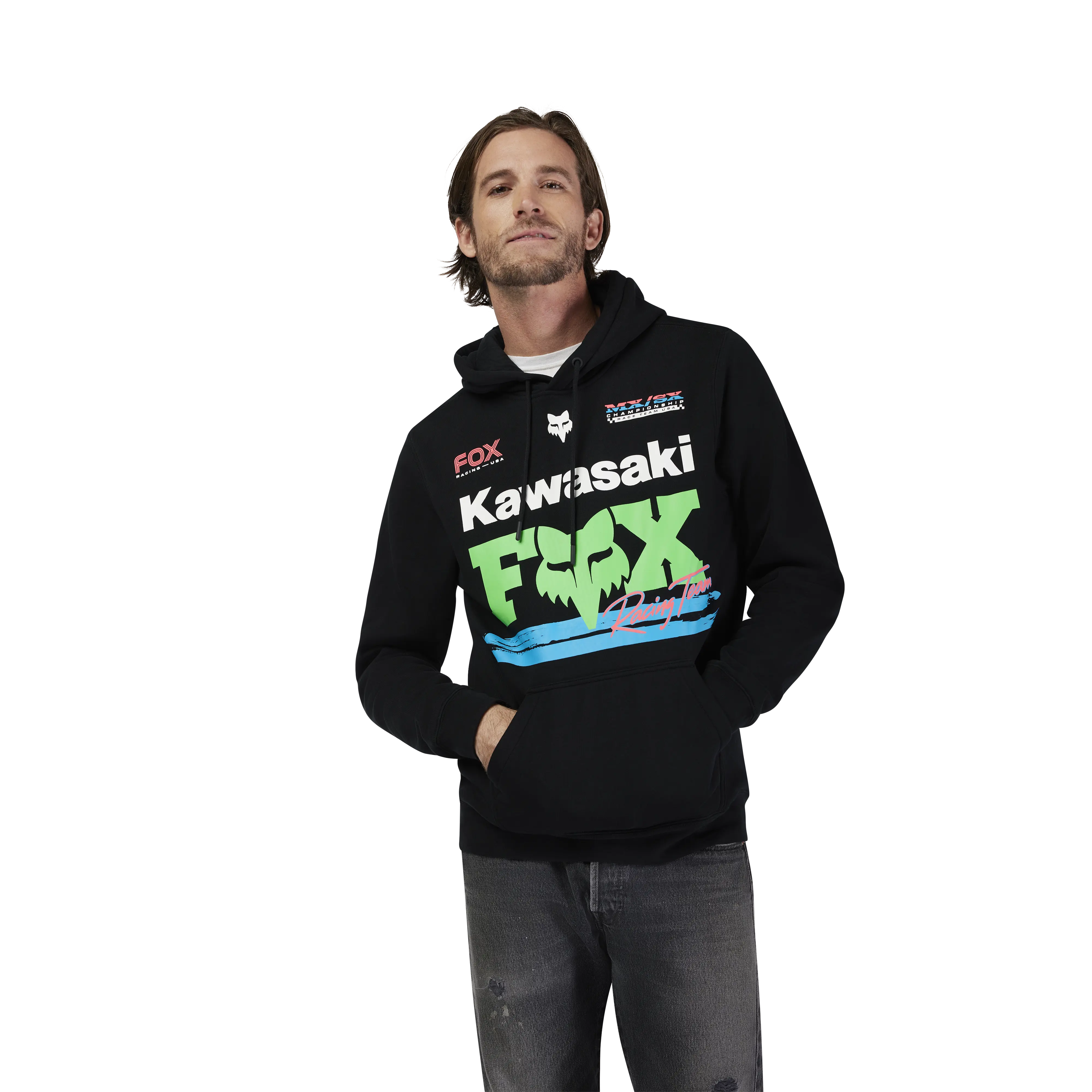 Fox Apparel Fox X Kawasaki Fleece Pull Over 2025 Jorgensen Powersports