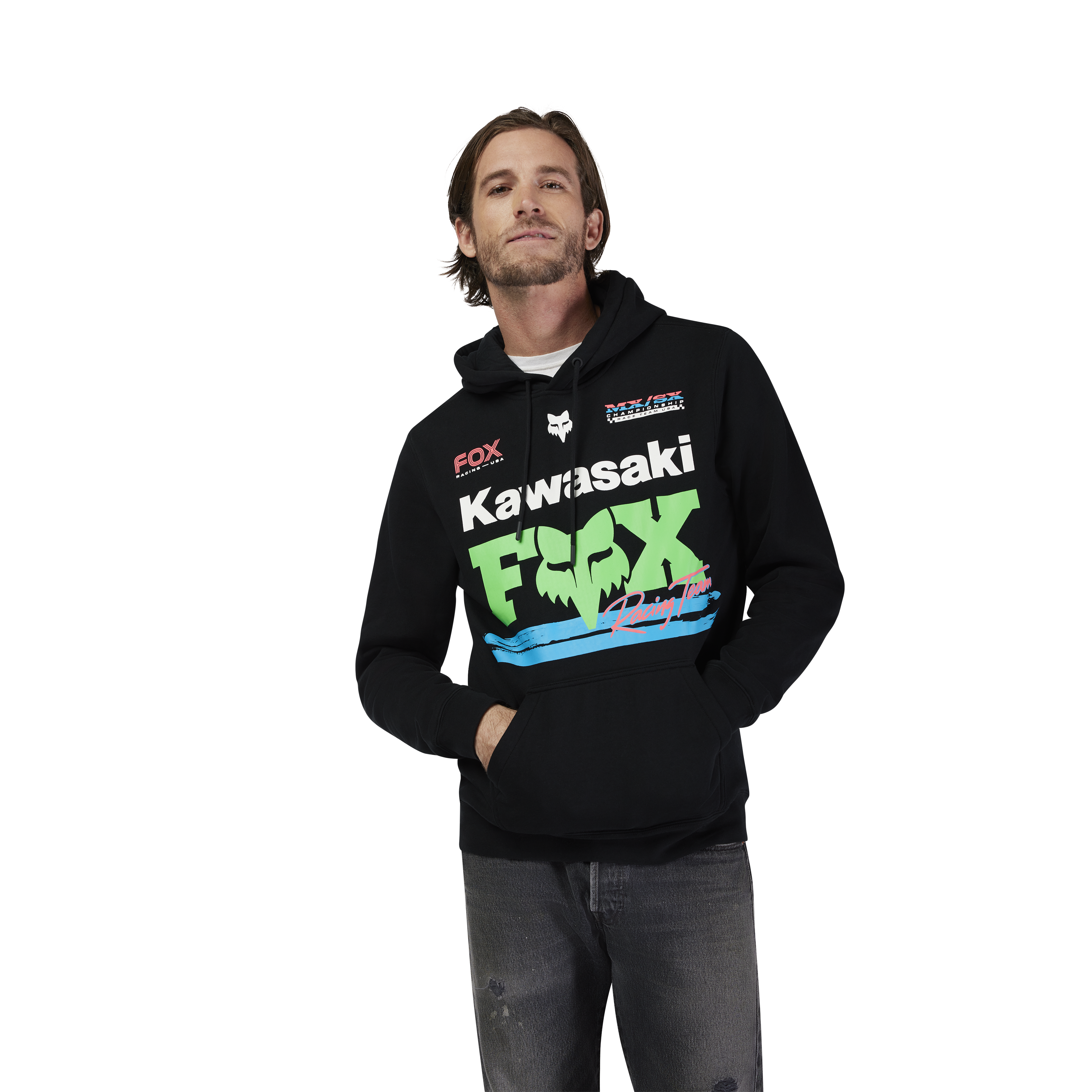 Fox Apparel Fox X Kawasaki Fleece Pull Over 2025 Jorgensen Powersports