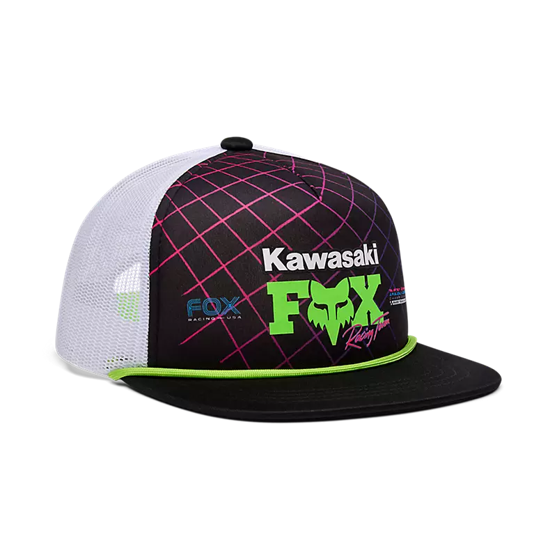 Fox Apparel Fox X Kawasaki Snapback Hat Youth 2025 33562-001 OS Jorgensen Powersports
