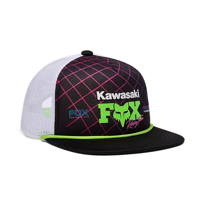 Fox Apparel Fox X Kawasaki Snapback Hat Youth 2025 33562-001 OS Jorgensen Powersports