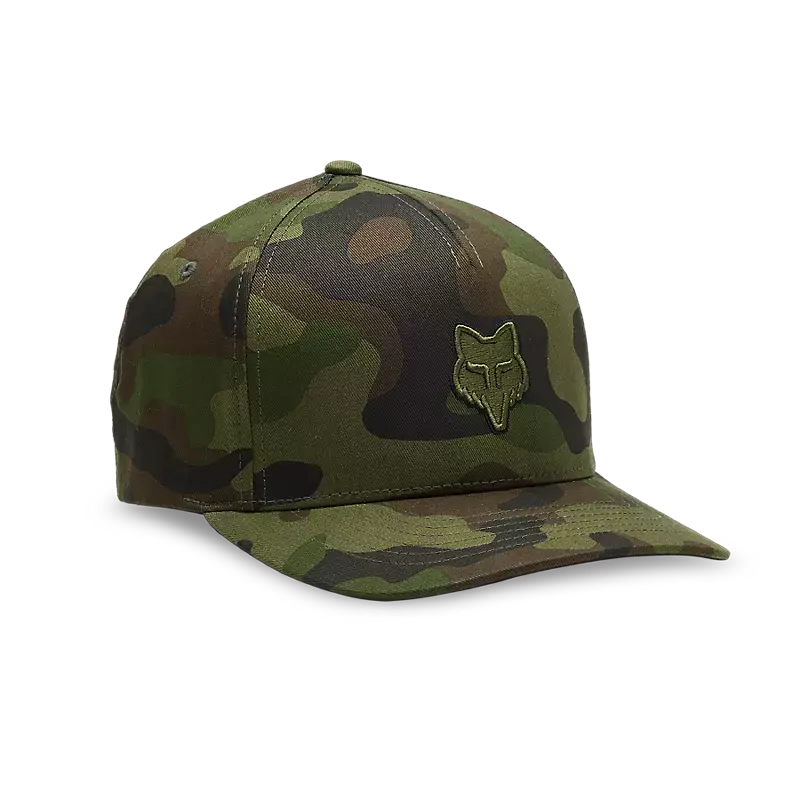Fox Apparel Green Camo / S/M Fox Head Flexfit Hat 31622-031-S/M 191972838477 Jorgensen Powersports