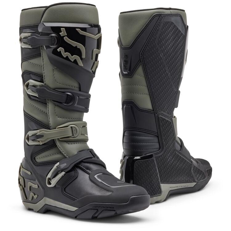 Fox Apparel Grey/Black / 8 Fox Comp X Boots 30078-035-8 191972951480 Jorgensen Powersports