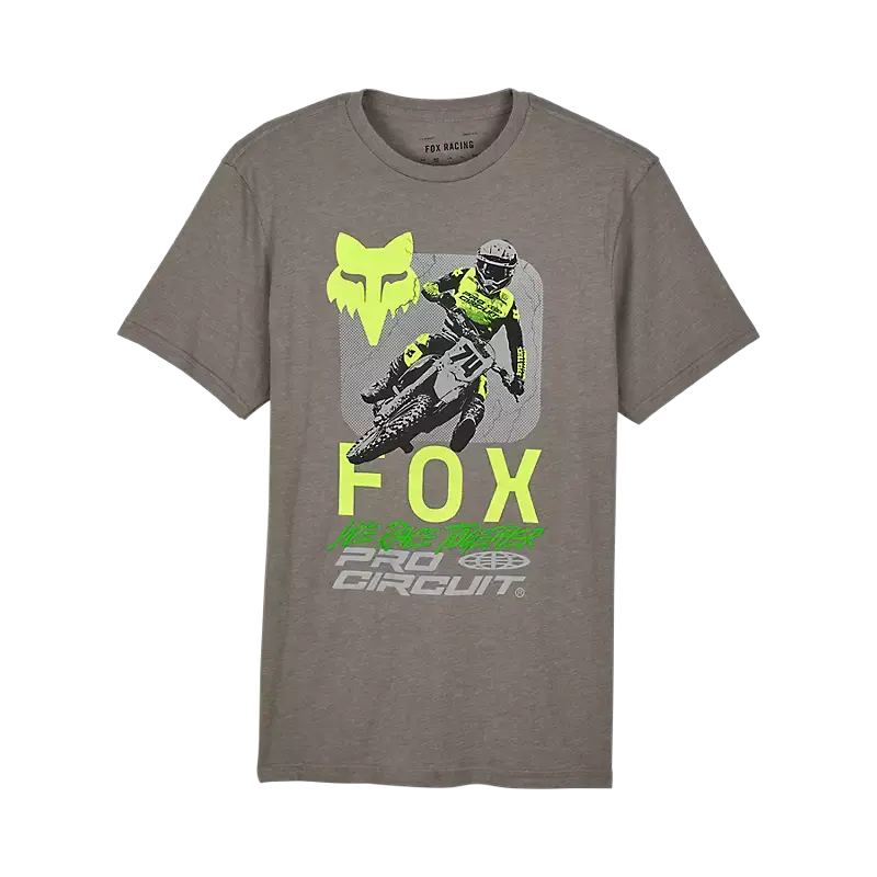 Fox Apparel Heather Graphite / Small Fox X Pro Circuit Premium Tee 32001-185-S 191972902420 Jorgensen Powersports