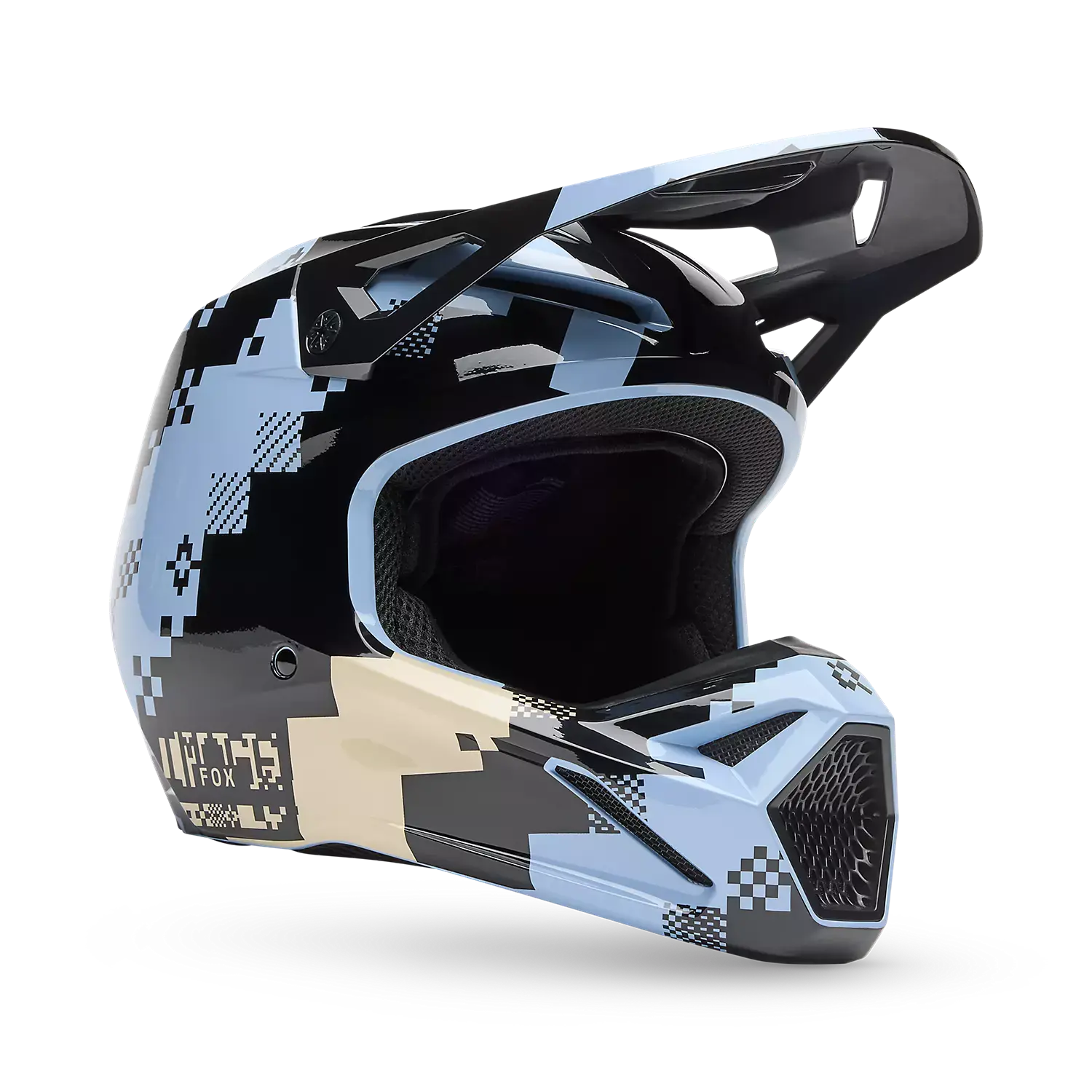 Fox Apparel Light Slate / Small Fox V1 Digi Image Helmet 2025 33531-223 S Jorgensen Powersports