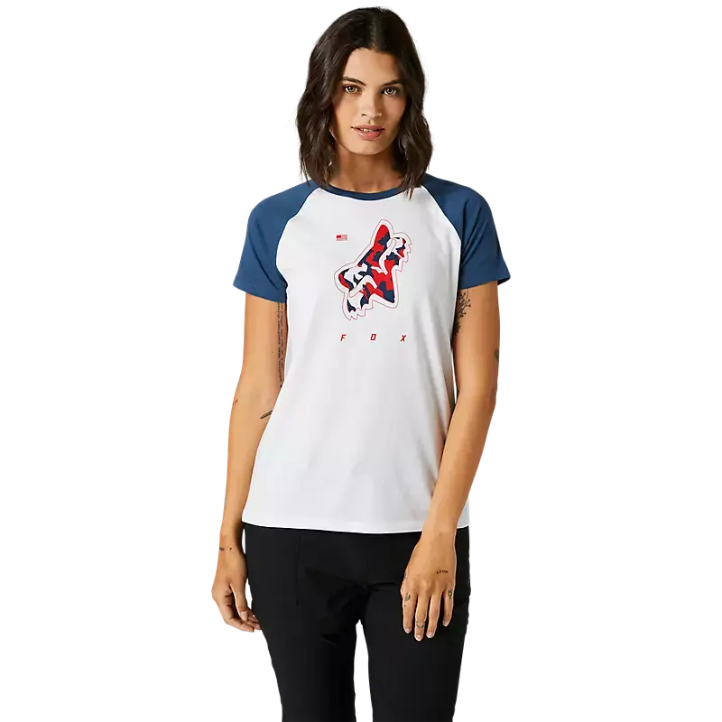 Fox Apparel Medium Fox Women's RWT Basic Raglan Tee 29162-008-M 191972655203 Jorgensen Powersports