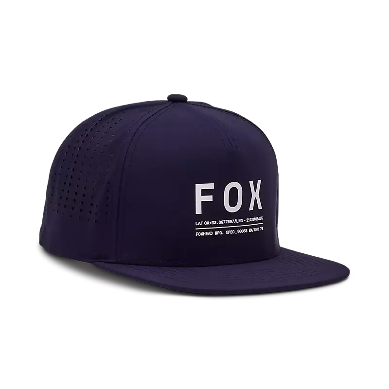 Fox Apparel Midnight Blue Fox Non Stop Tech Snapback Hat 31642-329-OS 191972906367 Jorgensen Powersports