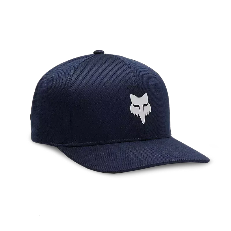 Fox Apparel Midnight Blue / S/M Fox Head Tech Flexfit Hat 31620-329-S/M 191972846656 Jorgensen Powersports