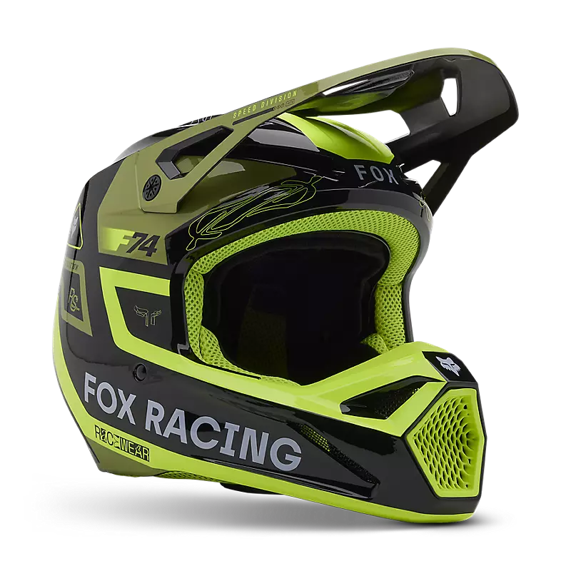 Fox Apparel Pale Green / X-Small Fox V1 Race Spec Helmet 33000-275-XS 191972959332 Jorgensen Powersports